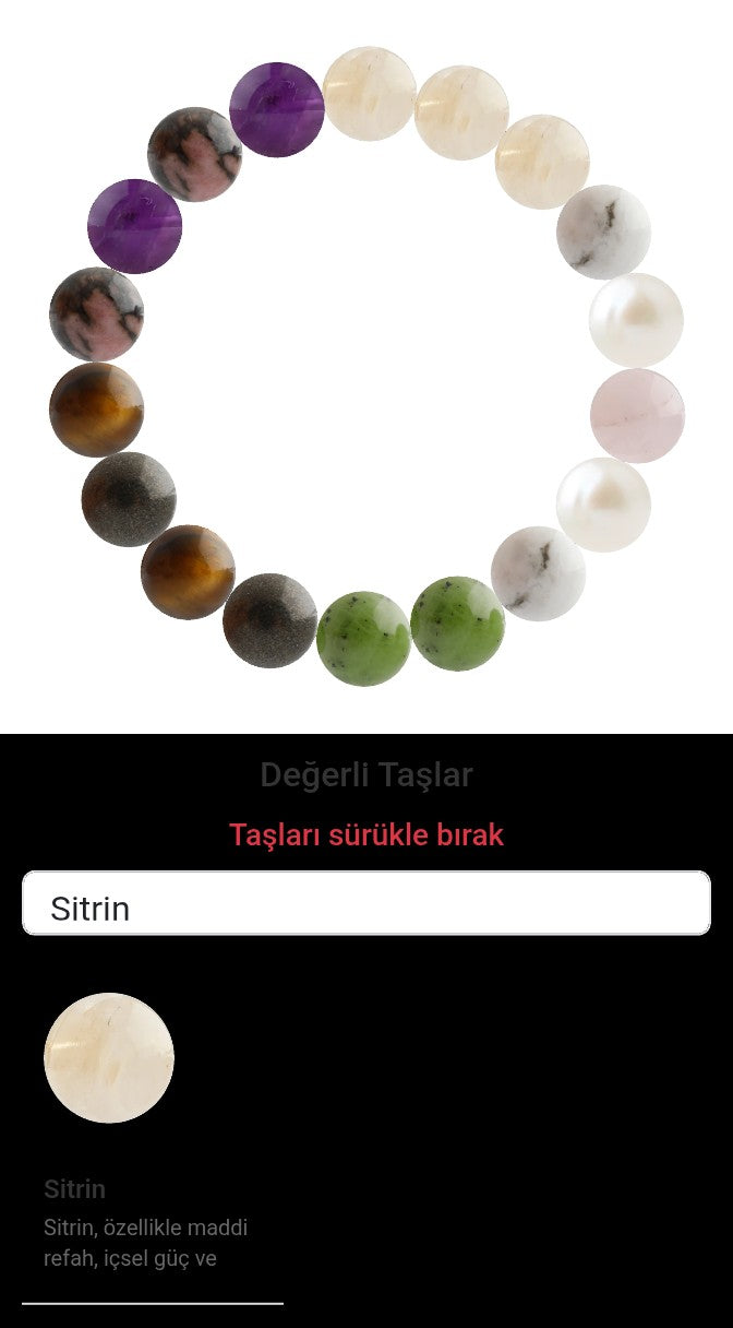 Özel Tasarım Elastik Misineli - 18 Taş - Özel Tasarım Görseli