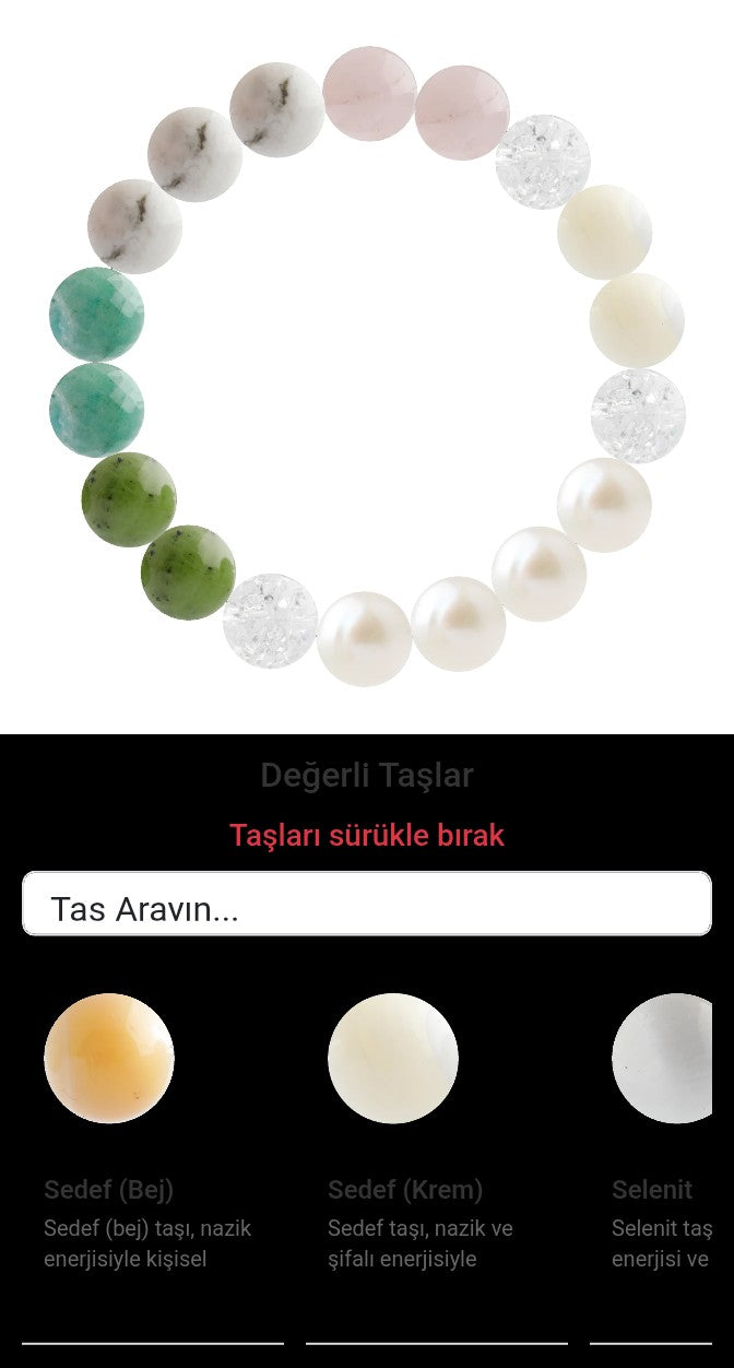 Özel Tasarım Elastik Misineli - 18 Taş - Özel Tasarım Görseli