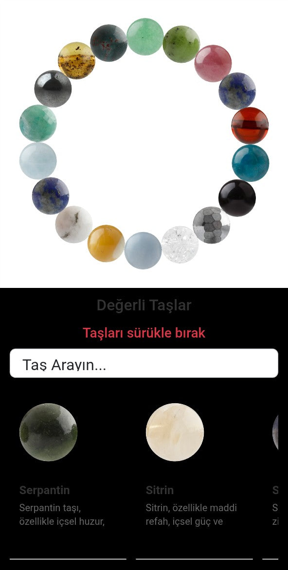 Özel Tasarım Elastik Misineli - 18 Taş - Özel Tasarım Görseli