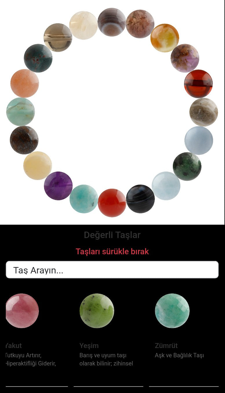 Özel Tasarım Elastik Misineli - 20 Taş - Özel Tasarım Görseli