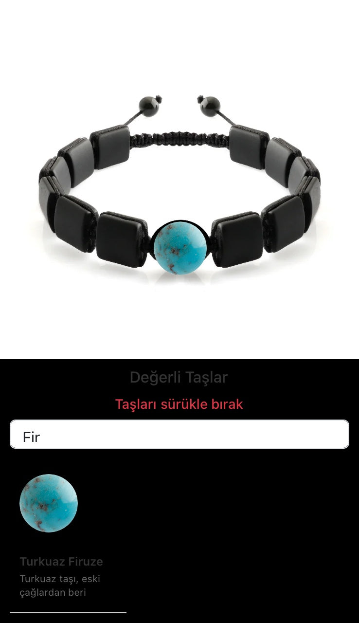 Özel Tasarım Kare Kesim Obsidyen - 1 Taş - Özel Tasarım Görseli