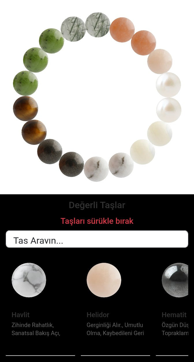 Özel Tasarım Elastik Misineli - 18 Taş - Özel Tasarım Görseli