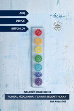 Ruhsal Hizalanma: 7 Çakra Selenit Plaka / Selenit obje no:19 S.K:0105