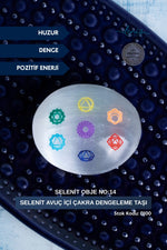Selenit Avuç İçi çakra dengeleme Taşı / Selenit obje no:14 S.K: 0100