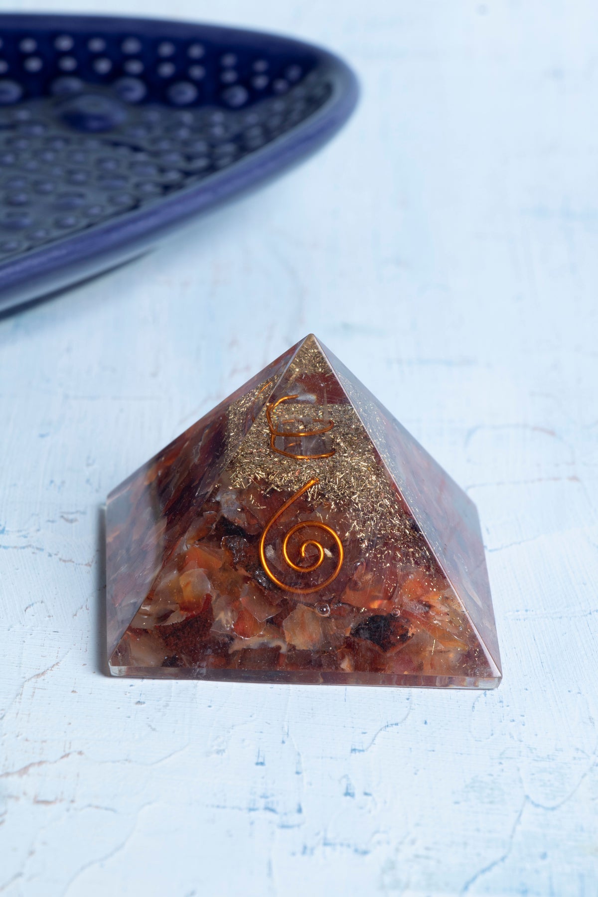 Sertifikalı Akik Doğal Taş Bereket Piramidi S.K: 0005