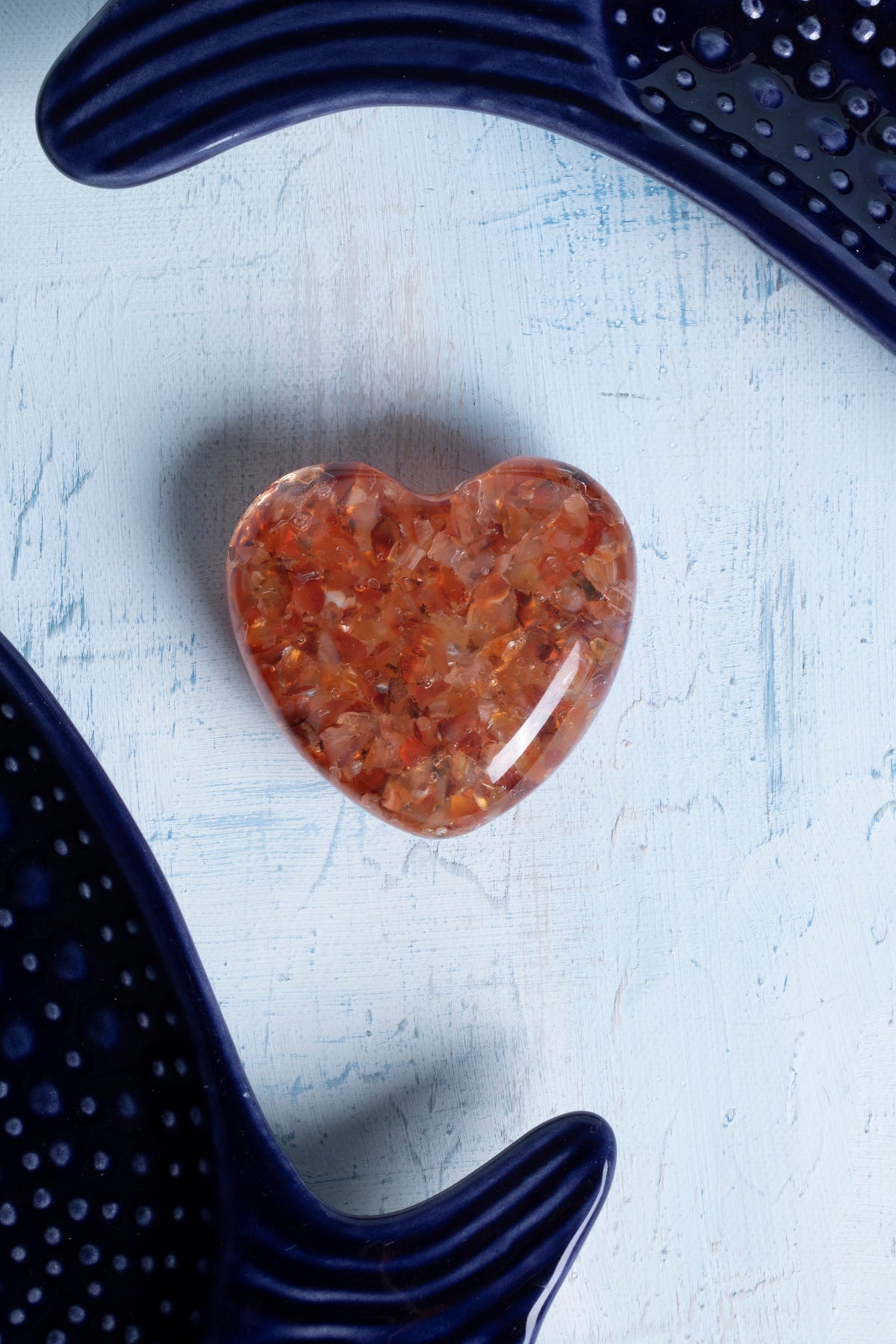 Sertifikalı Akik Doğal Taş Nazarlık Kalp S.K: 0051