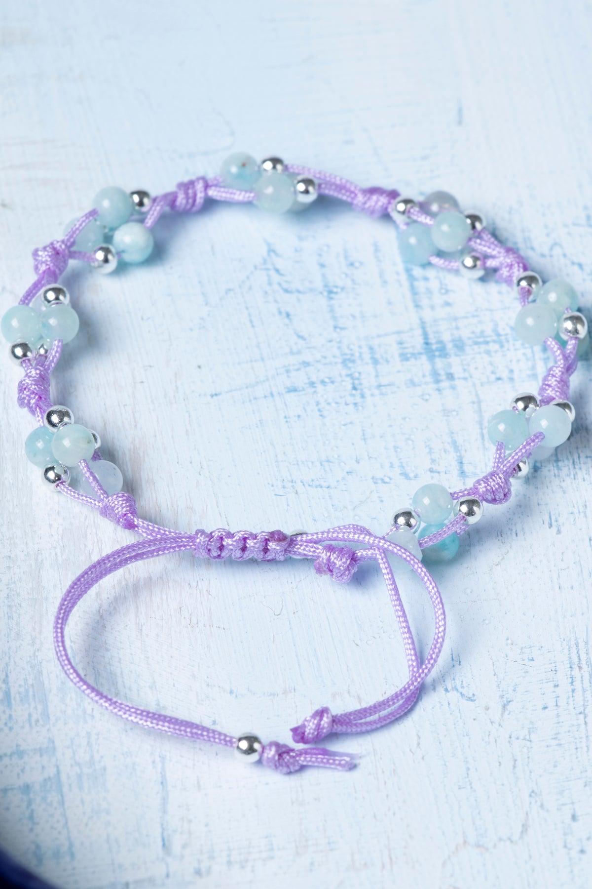 Sertifikalı Amazonit Doğal Taş Makrome Bileklik