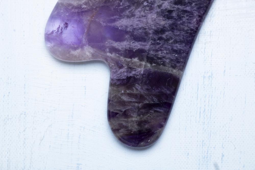 Sertifikalı Ametist Gua Sha Taşı