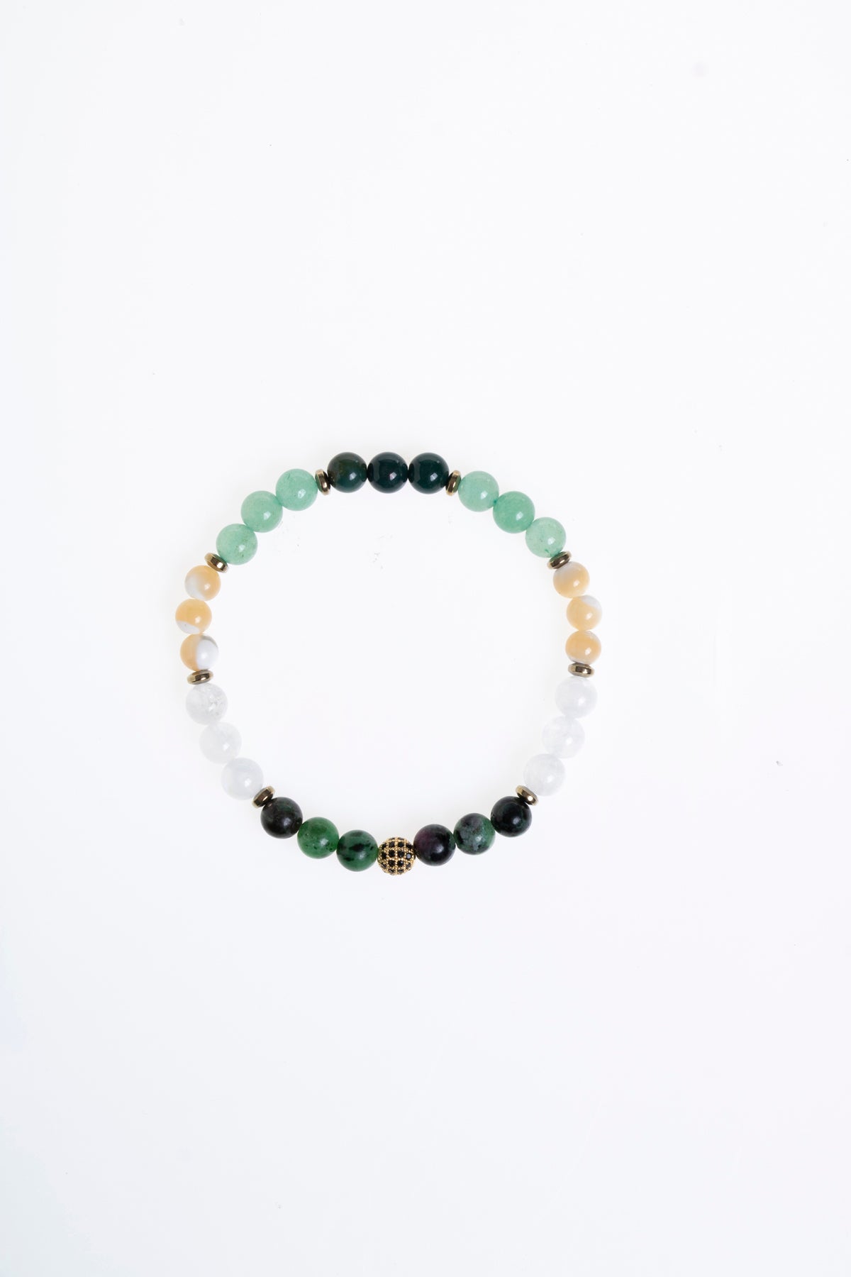 Sertifikalı Anyolit Akuamarin Sedef Aventurin Kan Taşı Hematit Yengeç Burcu Bileklik