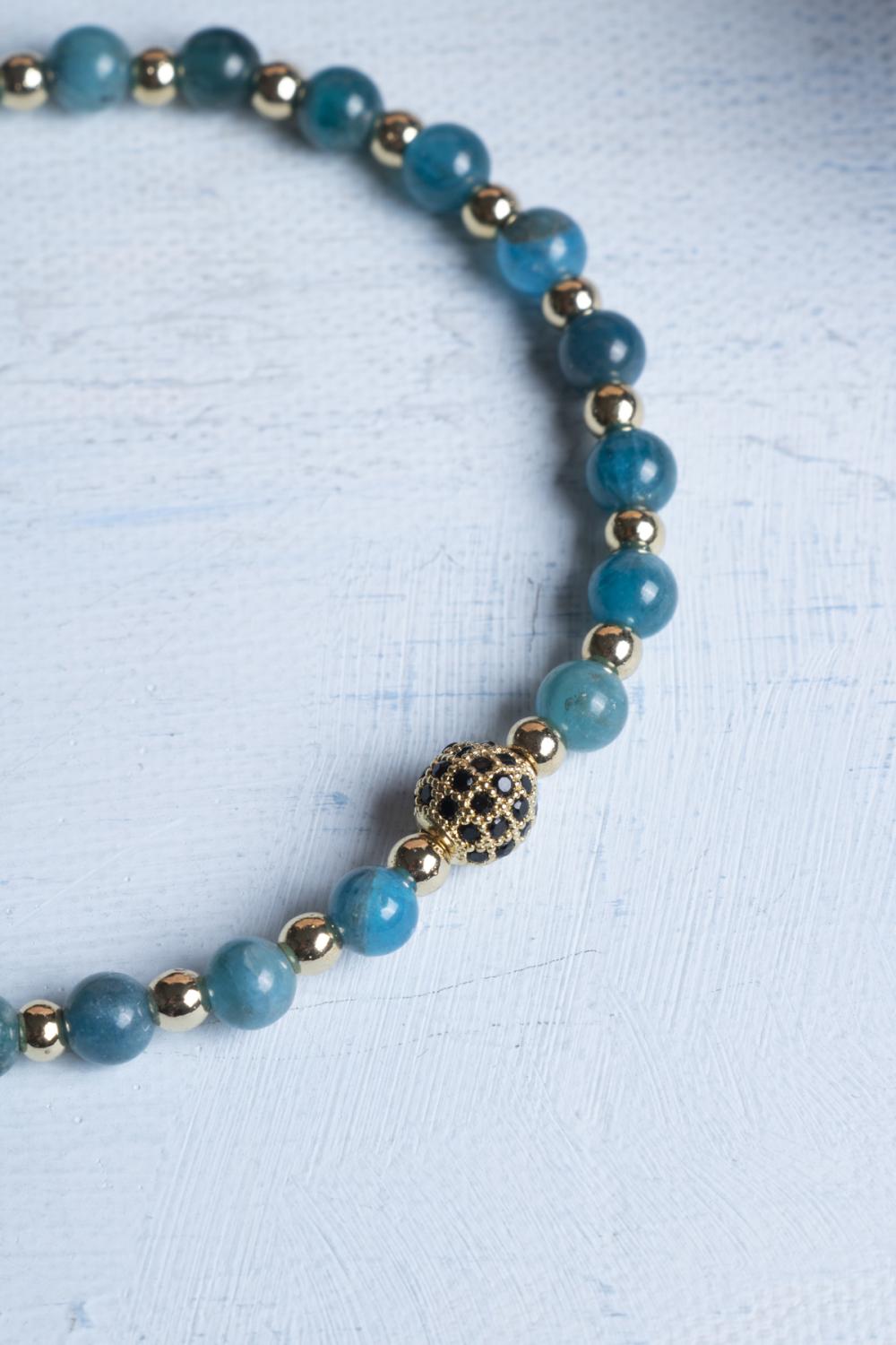 Sertifikalı Apatit Doğal Taş Bileklik