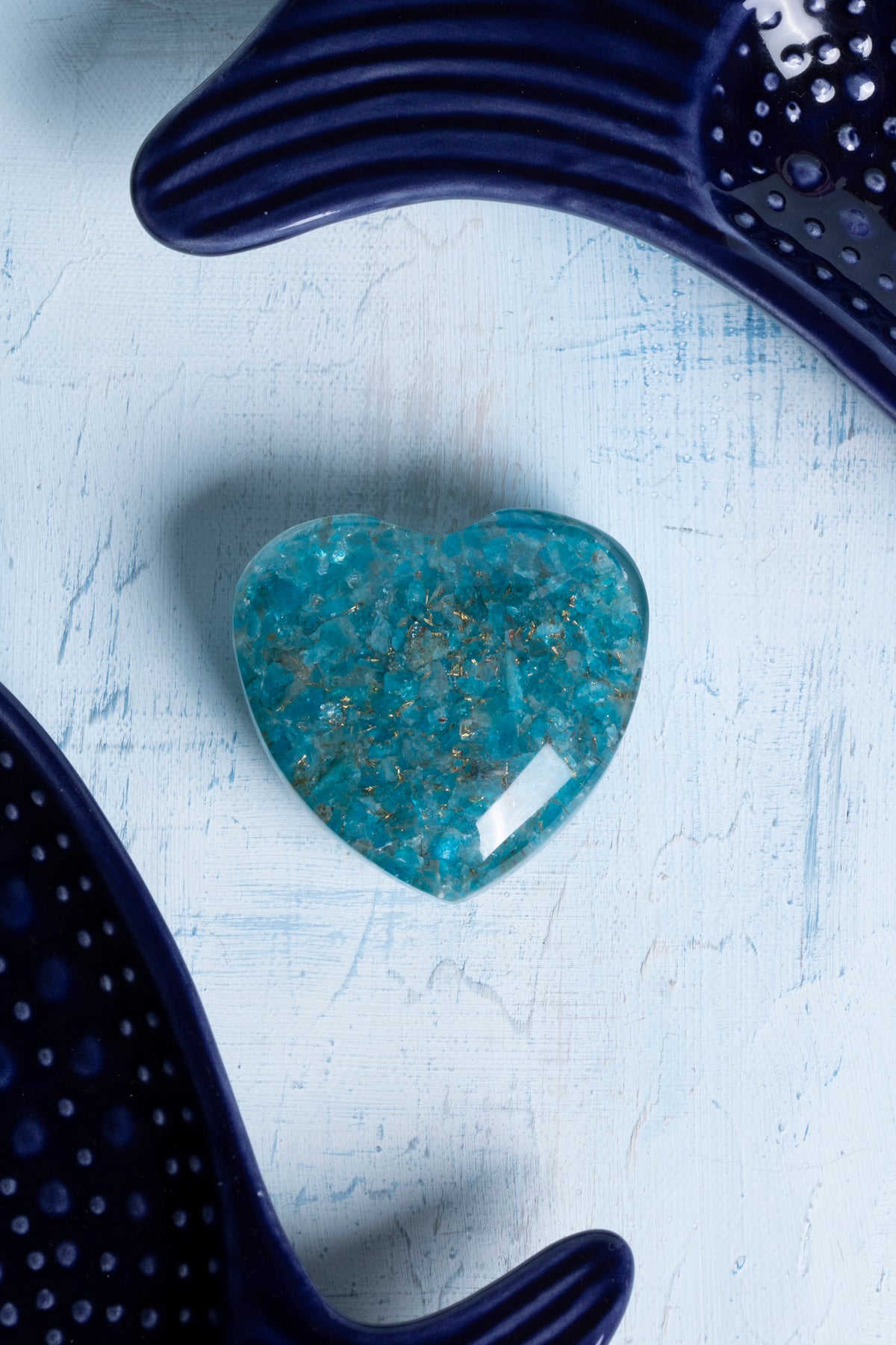 Sertifikalı Apatit Doğal Taş İlham, Denge ve Özgüven Kalbi S.K: 0049