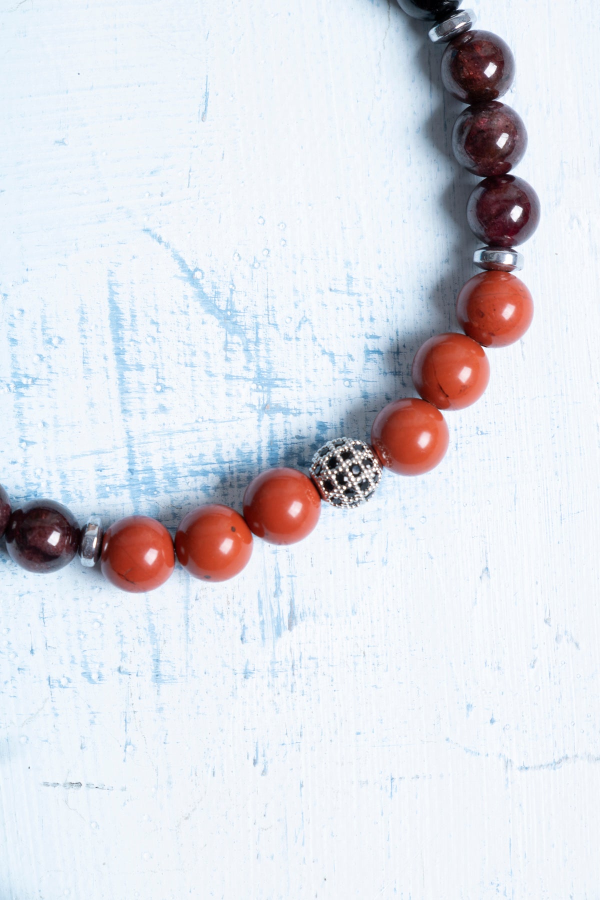 Sertifikalı Apatit Hematit Jasper Amazonit Obsidyen Lal Bileklik