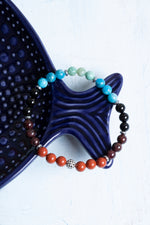 Sertifikalı Apatit Hematit Jasper Amazonit Obsidyen Lal Bileklik