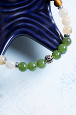 Sertifikalı Apatit Kaplan Gözü Sitrin Yeşim Hematit Obsidyen Bileklik