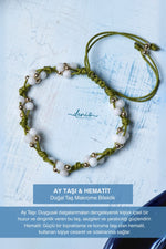 Sertifikalı Ay Taşı Hematit (4mm) Doğal Taş Bileklik 2