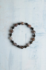 Sertifikalı Botswana Akik, Hematit ve Şungit Koruyucu Doğal Taş Bileklik