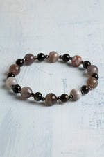 Sertifikalı Botswana Akik, Hematit ve Şungit Koruyucu Doğal Taş Bileklik