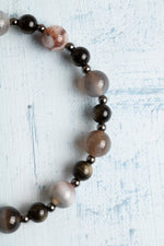 Sertifikalı Botswana Akik, Hematit ve Şungit Koruyucu Doğal Taş Bileklik