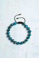 Sertifikalı Doğal Apatit ve Hematit Taşlı Ayarlanabilir Bileklik – İlham &amp; Netlik