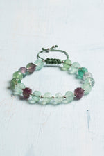 Sertifikalı Doğal Florit Taşı Makrome Ayarlanabilir Bileklik – Zihin Açıcı &amp; Enerji Dengeleyici