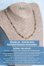 Sertifikalı Doğal Taş Kolye (zindelik - sakin ruh radyasyondan korunma)
