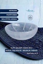 Sertifikalı Doğal Taş Selenit Kolye - Bileklik Tabağı (Elips Selenit Tabak no.3) S.K: 0076