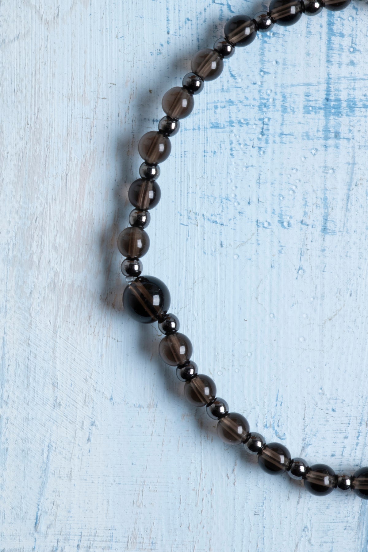 Sertifikalı Dumanlı Kuvars ve Hematit Doğal Taş Bileklik