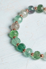 Sertifikalı Faset Kesim Florit &amp; Hematit Bileklik – Zihinsel Netlik, Enerji Dönüşümü ve Denge | Ayarlanabilir Makrome