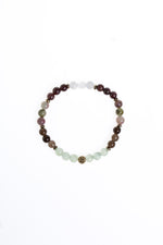 Sertifikalı Florit, Dumanlı Kuvars, Turmalin, Lal, Kristal Kuvars ve Hematit Oğlak Burcu Bileklik