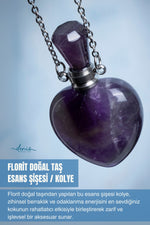 Sertifikalı Florit Doğal Taş Esans Şişesi / Kolye 2