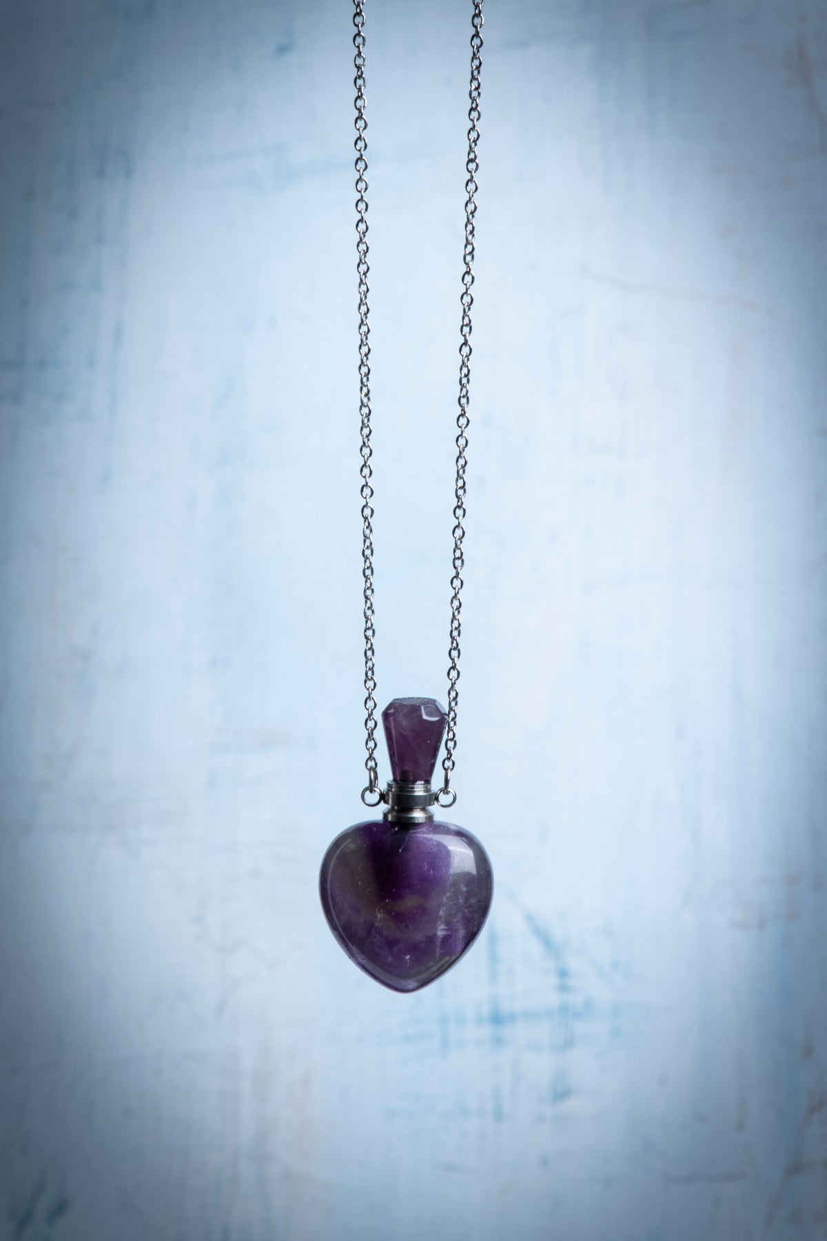 Sertifikalı Florit Doğal Taş Esans Şişesi / Kolye 2