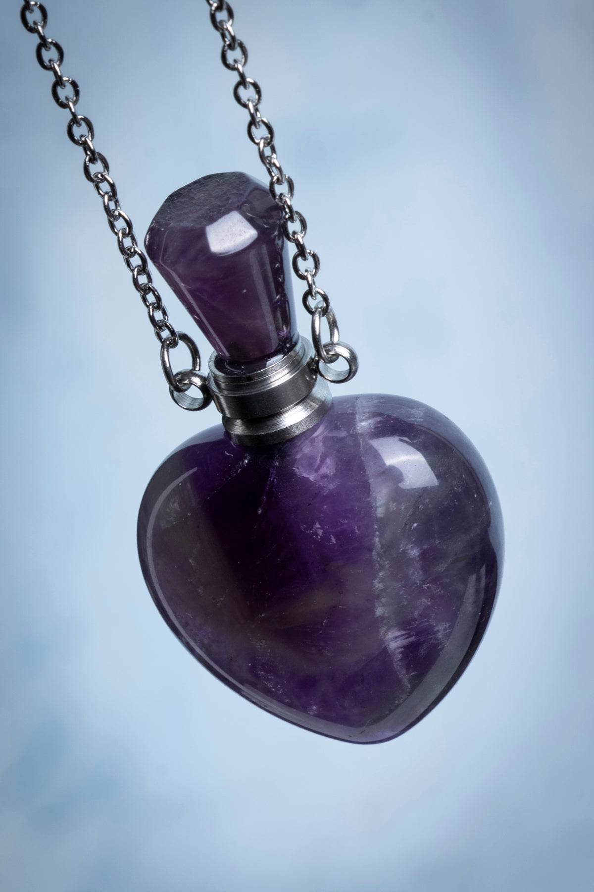 Sertifikalı Florit Doğal Taş Esans Şişesi / Kolye 2