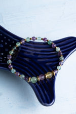 Sertifikalı Florit ve Hematit Doğal Taş Bileklik (4-6mm)