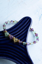 Sertifikalı Florit ve Hematit Doğal Taş Bileklik (4-6mm)