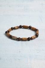 Sertifikalı Fosil Jasper Doğal Taş Bileklik – Topraklanma ve Güç