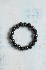 Sertifikalı Hematit ve Şungit Koruyucu Doğal Taş Bileklik – 10 mm