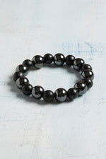 Sertifikalı Hematit ve Şungit Koruyucu Doğal Taş Bileklik – 10 mm