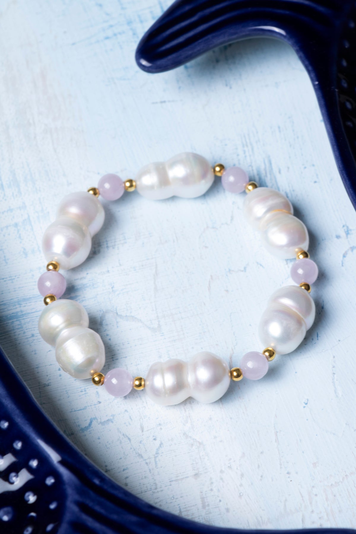 Sertifikalı İnci Pembe Opal Doğal Taş Bileklik