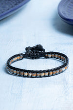 Sertifikalı Jasper - Hematit Doğal Taş Erkek Bileklik