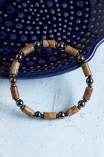 Sertifikalı Jasper, Trehartz ve Hematit Doğal Taş Bileklik