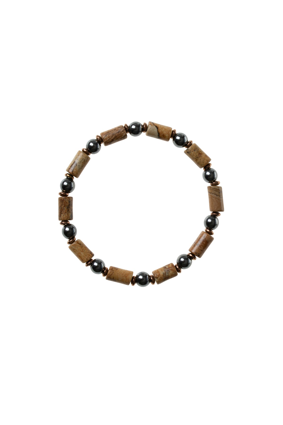 Sertifikalı Jasper, Trehartz ve Hematit Doğal Taş Bileklik