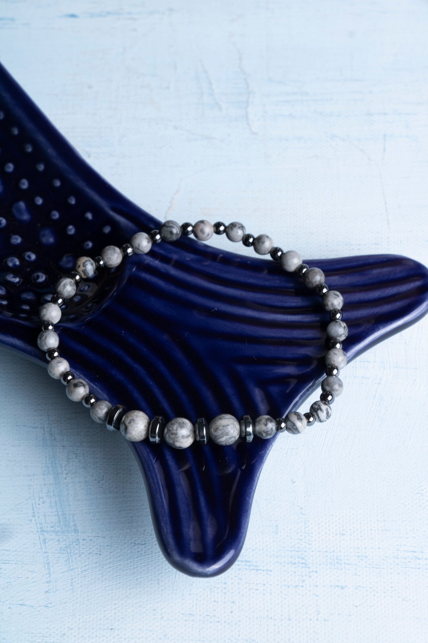 Sertifikalı Jasper Hematit Doğal Taş Bileklik (4-6mm Taşlar)