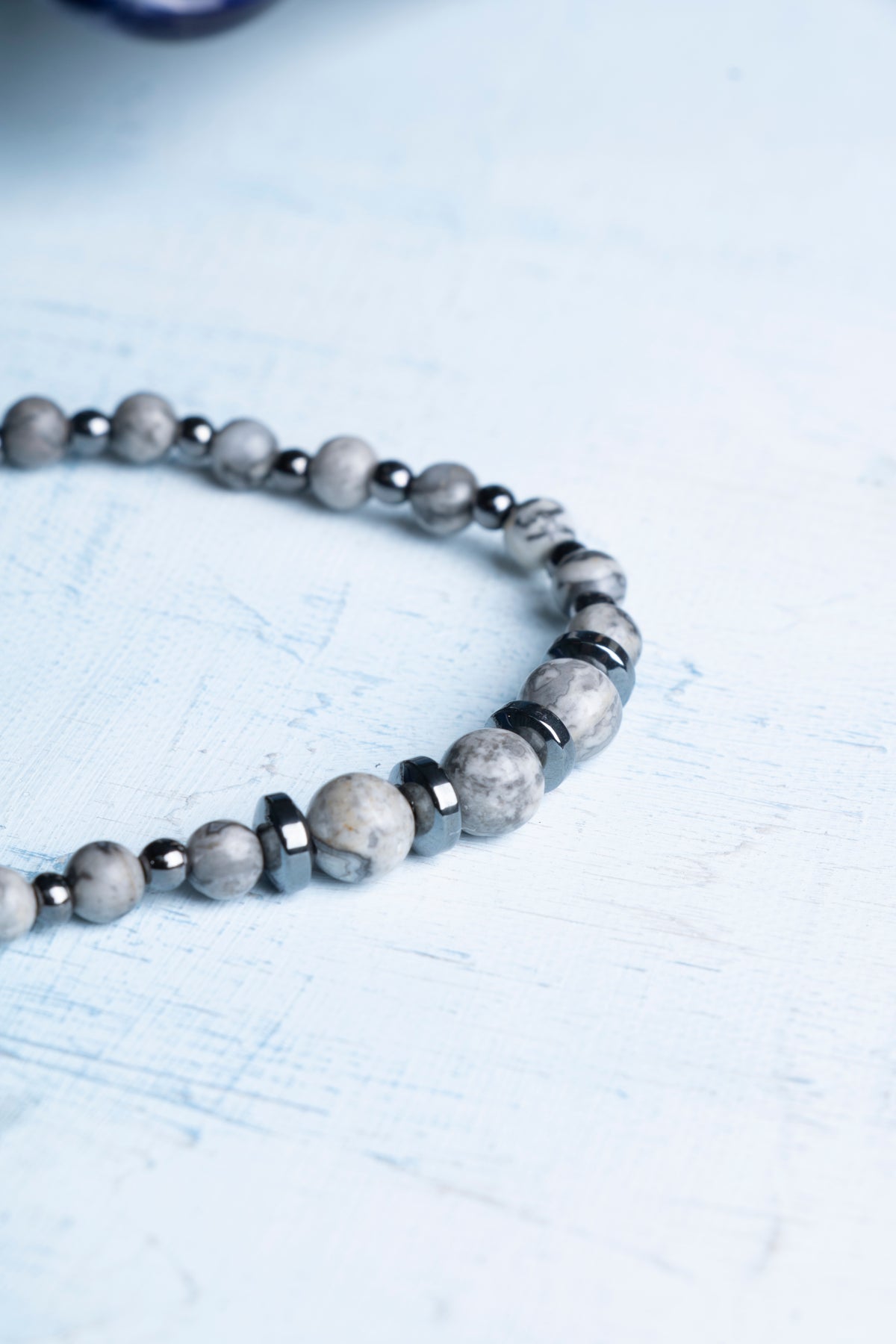 Sertifikalı Jasper Hematit Doğal Taş Bileklik (4-6mm Taşlar)