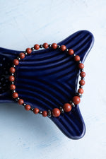 Sertifikalı Jasper ve Hematit Doğal Taş Bileklik (4-6mm Taşlar)