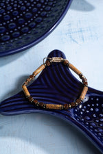 Sertifikalı Jasper ve Hematit Doğal Taş Makrome Bileklik