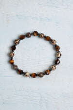 Sertifikalı Jasper ve Kaplan Gözü Doğal Taş Bileklik