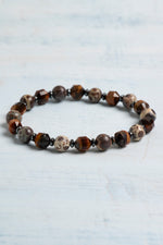 Sertifikalı Jasper ve Kaplan Gözü Doğal Taş Bileklik