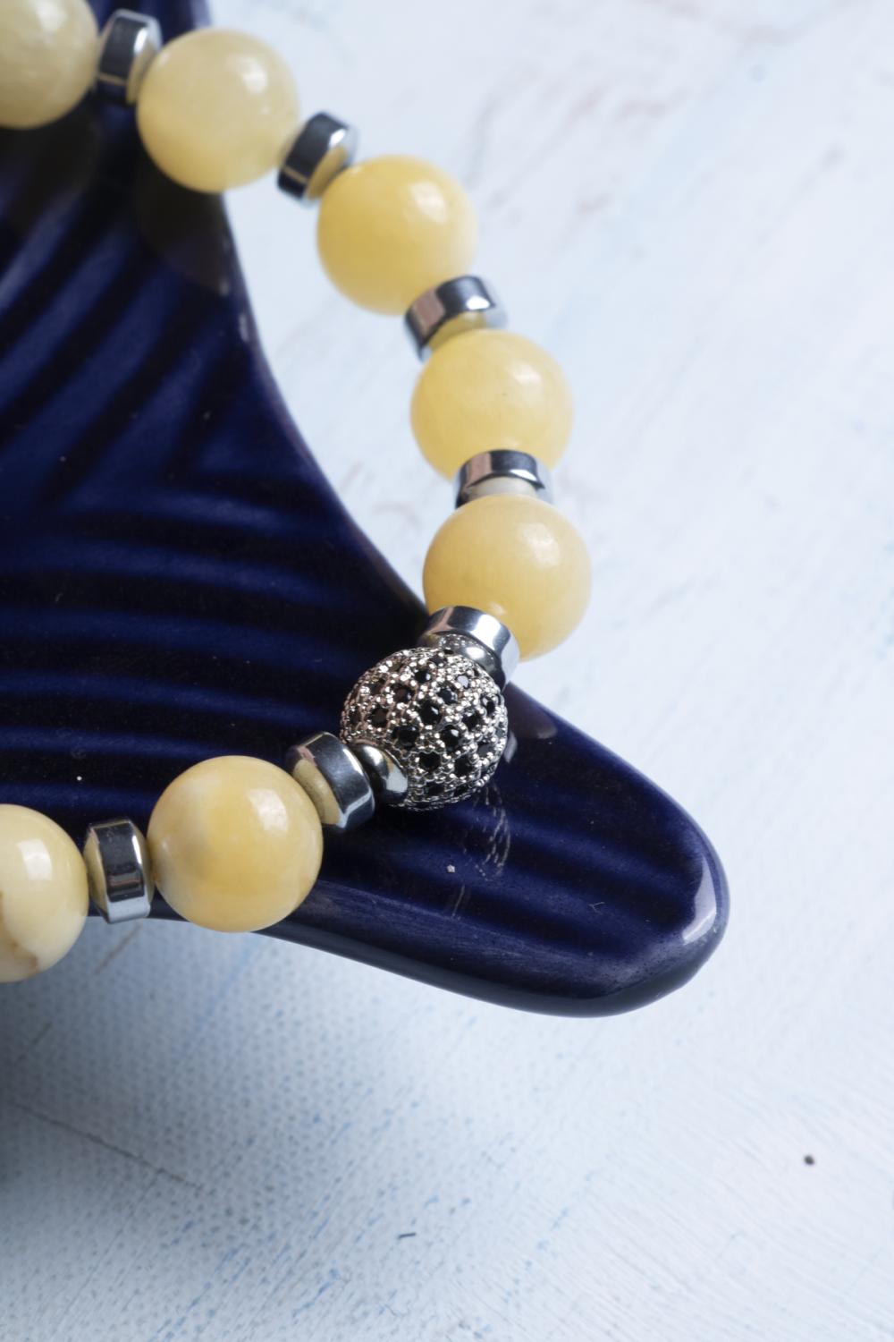 Sertifikalı Kalsit Doğal Taş Bileklik