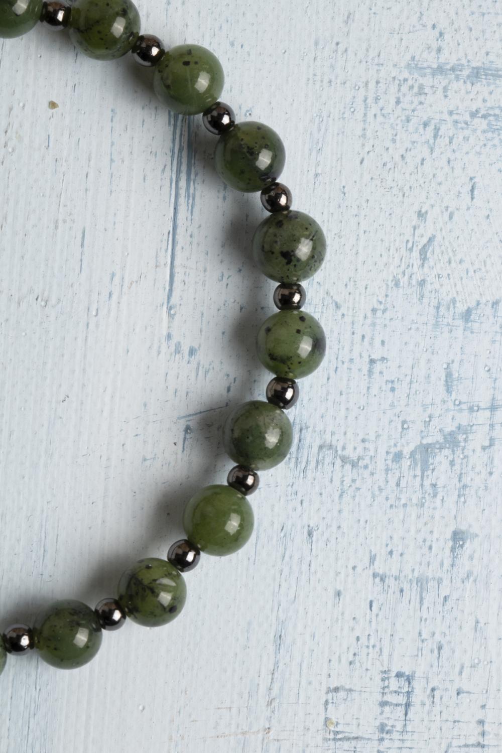 Sertifikalı Kanada Yeşim Doğal Taş Bileklik