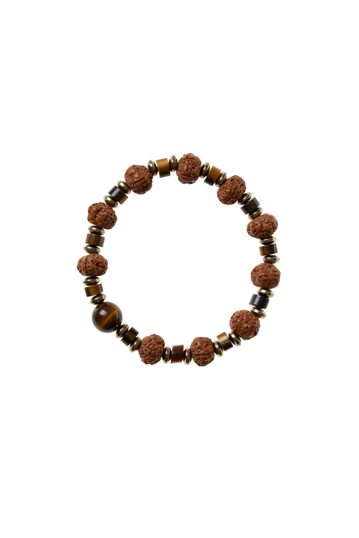 Sertifikalı Kaplan Gözü ve Hematit Taşlı Rudraksha Bileklik